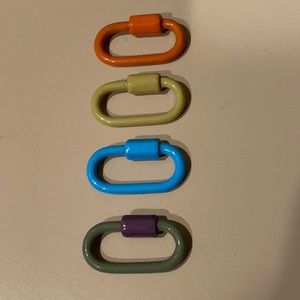 Jessica Kagan Cushman Enamel “Quick Screw” Locks Set of (4)